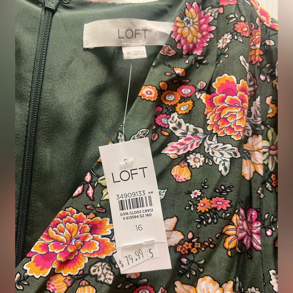 Womens plus size floral LOFT dress - Image 2