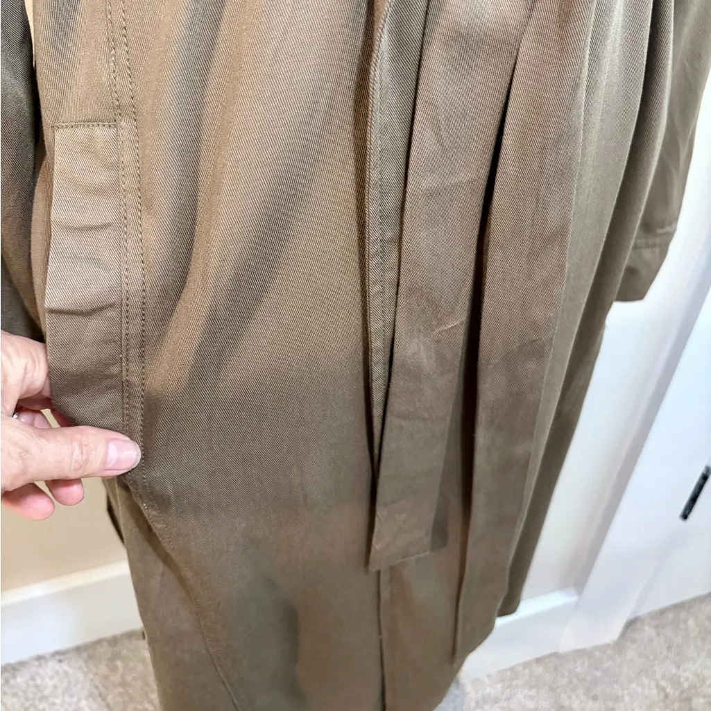 Carly Jean LA Lightweight Duster Trench Jacket Olive Green Size Large 💚 - Image 6