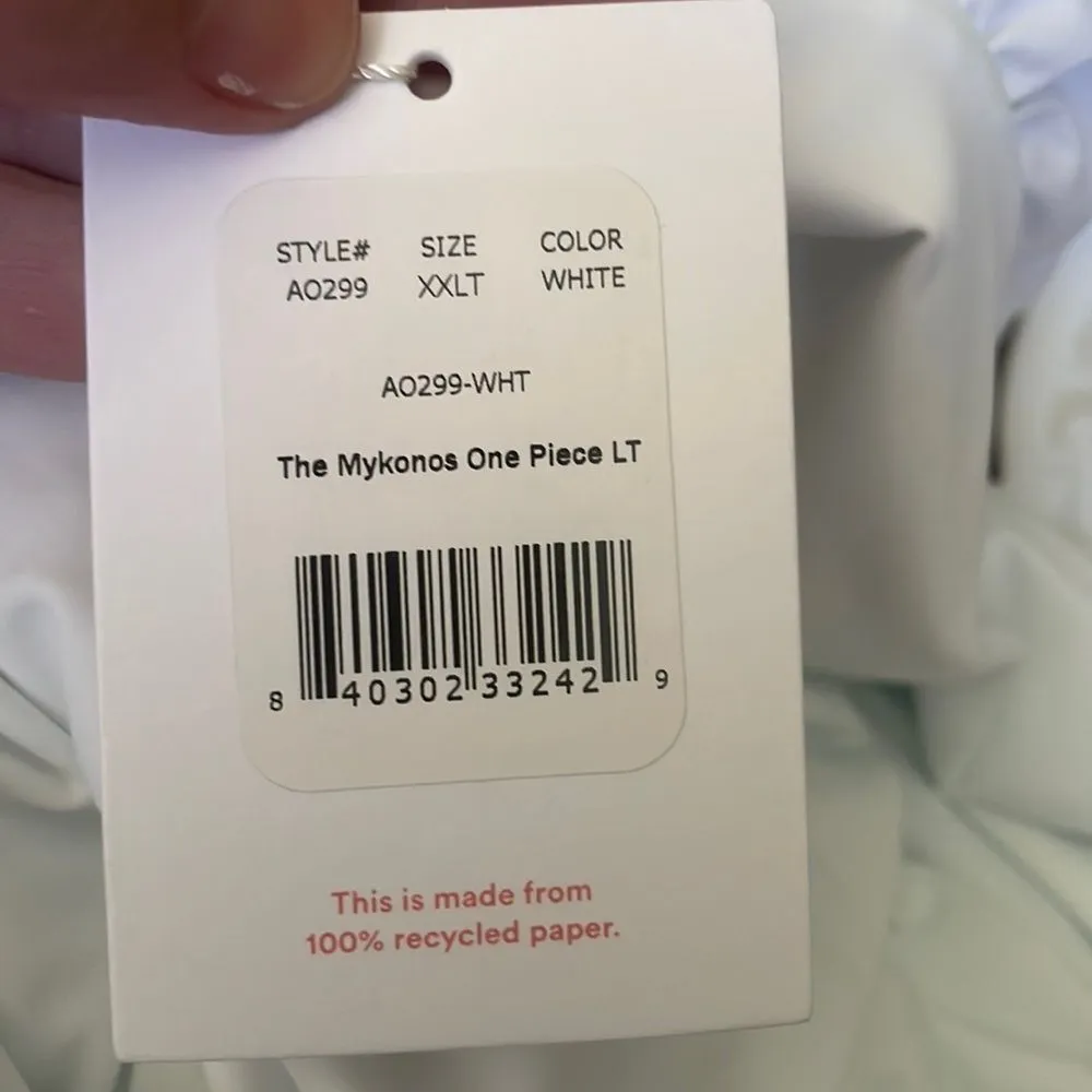 Andie Swim The‎ Mykonos One Piece LT Swimsuit White size XXL Tall NWT flaw - Image 5