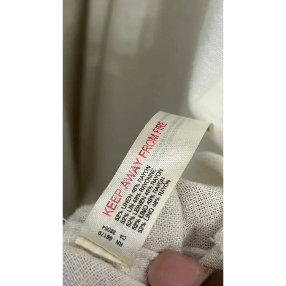 NEW Free People Lush Life Linen Strapless Midi Dress Small Off White Cottagecore - Image 8