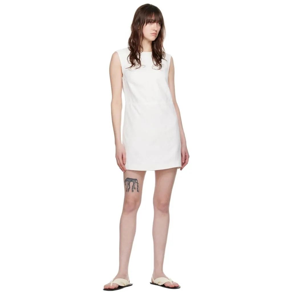 Loulou Studio Hoya Sleeveless Dress in Ivory Medium New Womens Mini backless White - Image 10