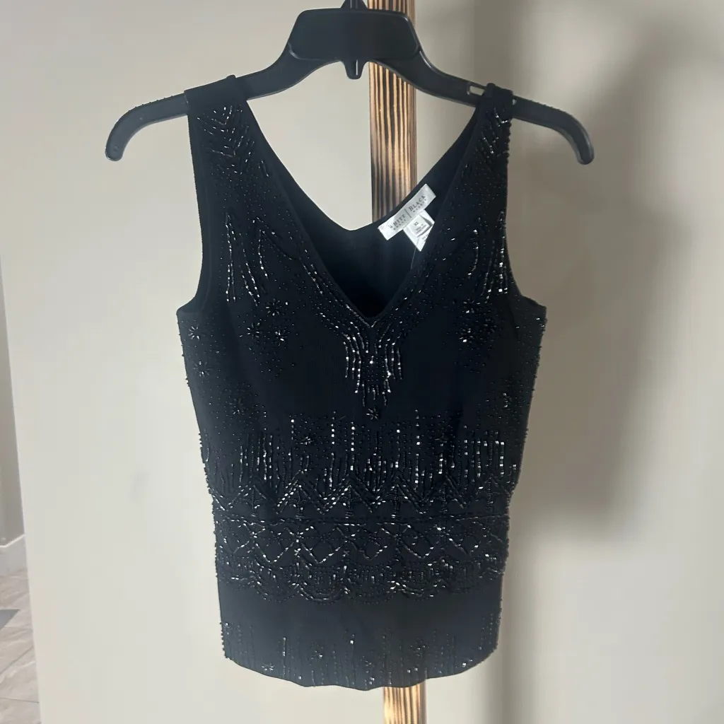 White House Black Market Beaded Tank Top – Women’s XS NWT - Image 4