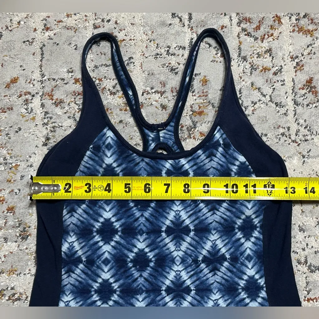 PATAGONIA razor back tank top with Bra size Small blue organic cotton - Image 5