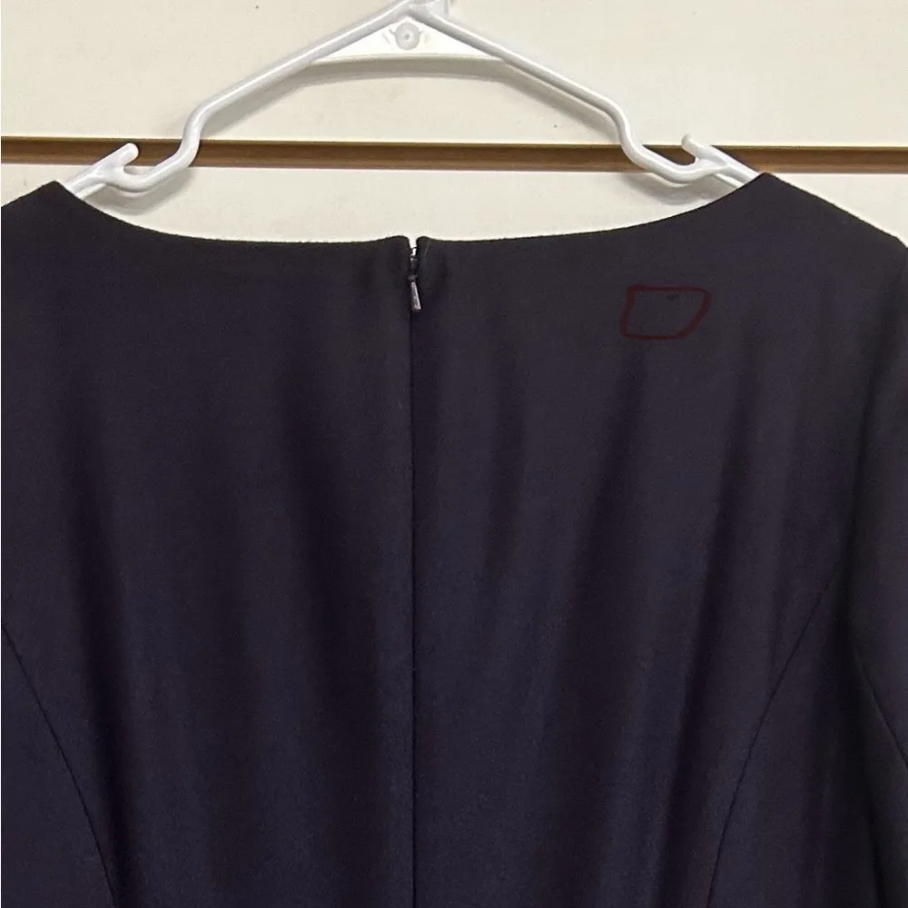 Brooks Brothers Wool Plum Colored A-Line Career Dress Size 12 Ing. Loro Piana C. - Image 7