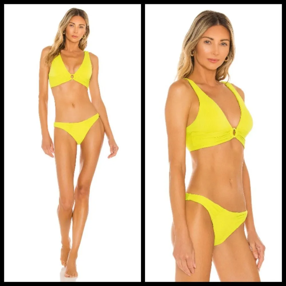 💕L*SPACE💕 Eco Chic Repreve Bikini Set Fisher Top DD- + Sol Bottom Green XL NWT - Image 3
