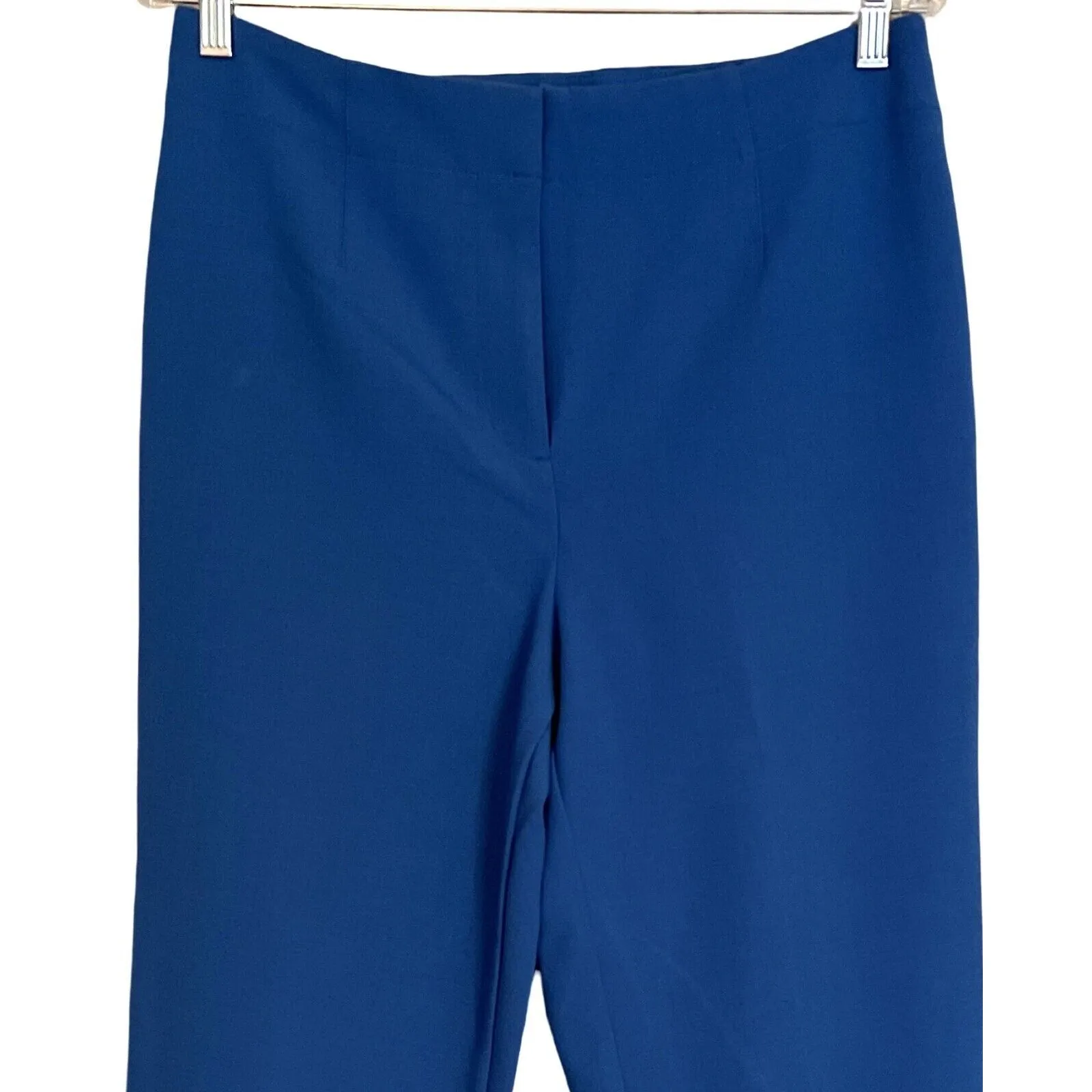 Ann Taylor Factory Womens Pants Size 8 Blue Straight Leg Hook and Eye Close - Image 3