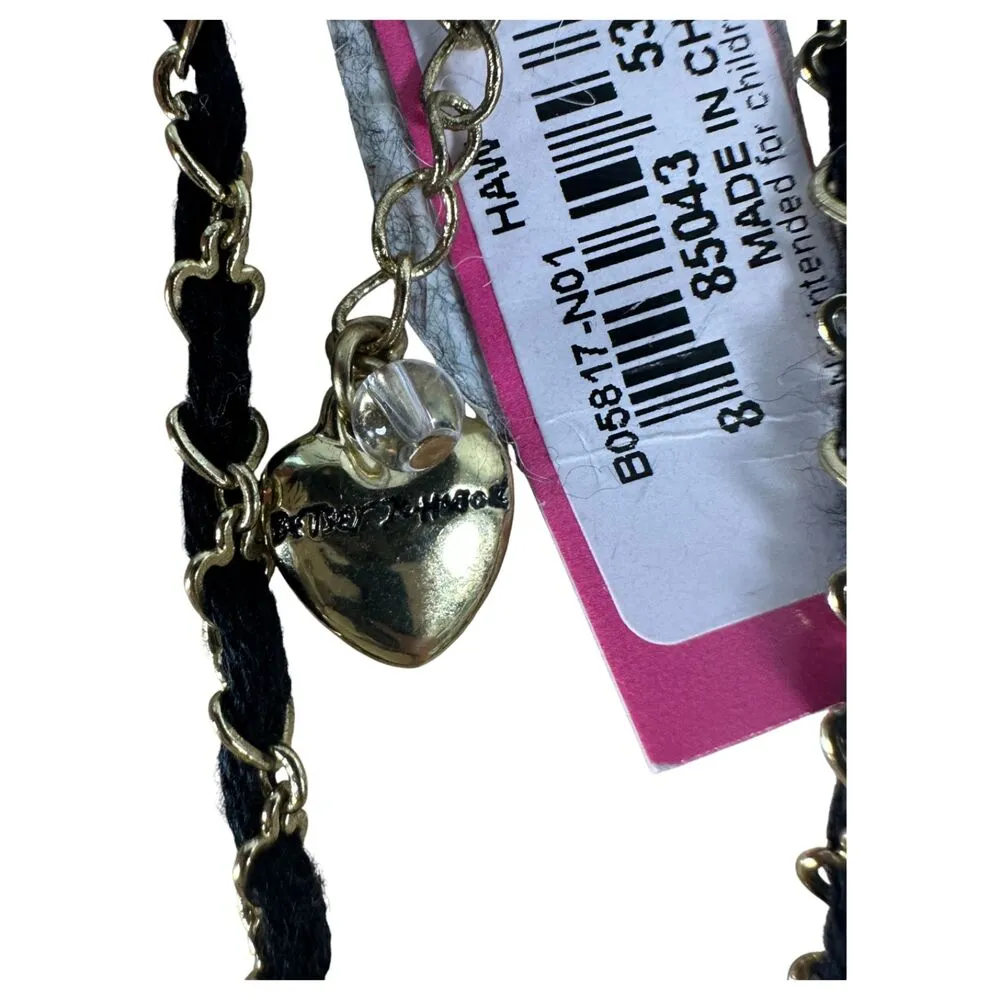 Betsey Johnson Bee Butterfly Leaf Bow Gold Chain Necklace NEW with Tags - Image 5