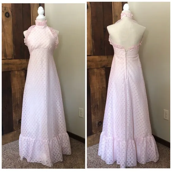 Barbiecore Pink  70s Maxi Dress - Image 2