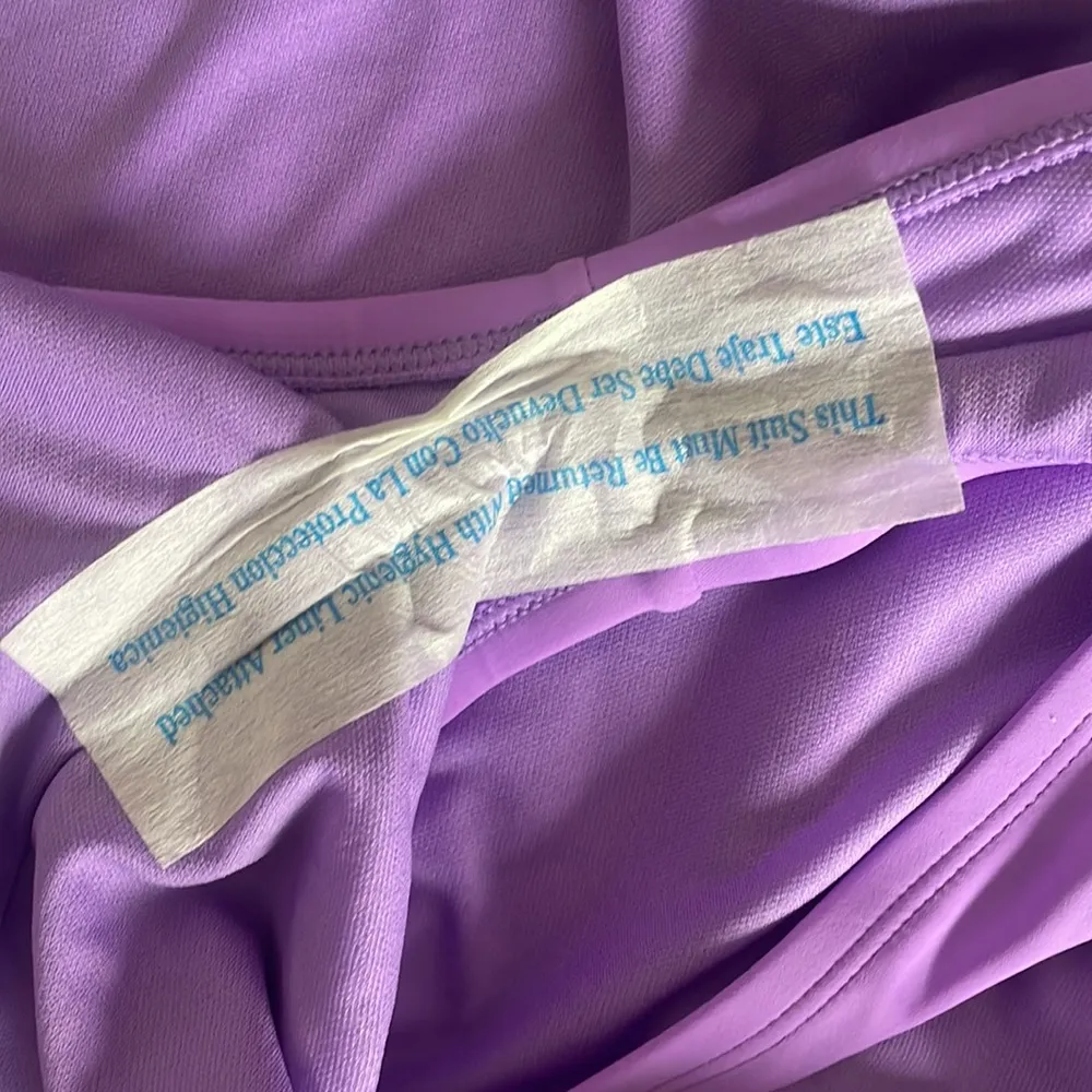 Wild Fable bikini bottom Woman’s Plus Lavender White swimwear New Sz 1X (17-18) - Image 3