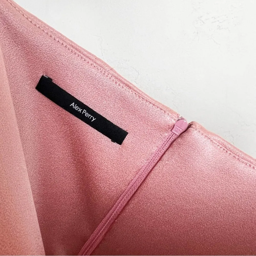 Alex Perry Slaine Satin Crepe Strapless Wide Leg Jumpsuit in Pink - Image 13