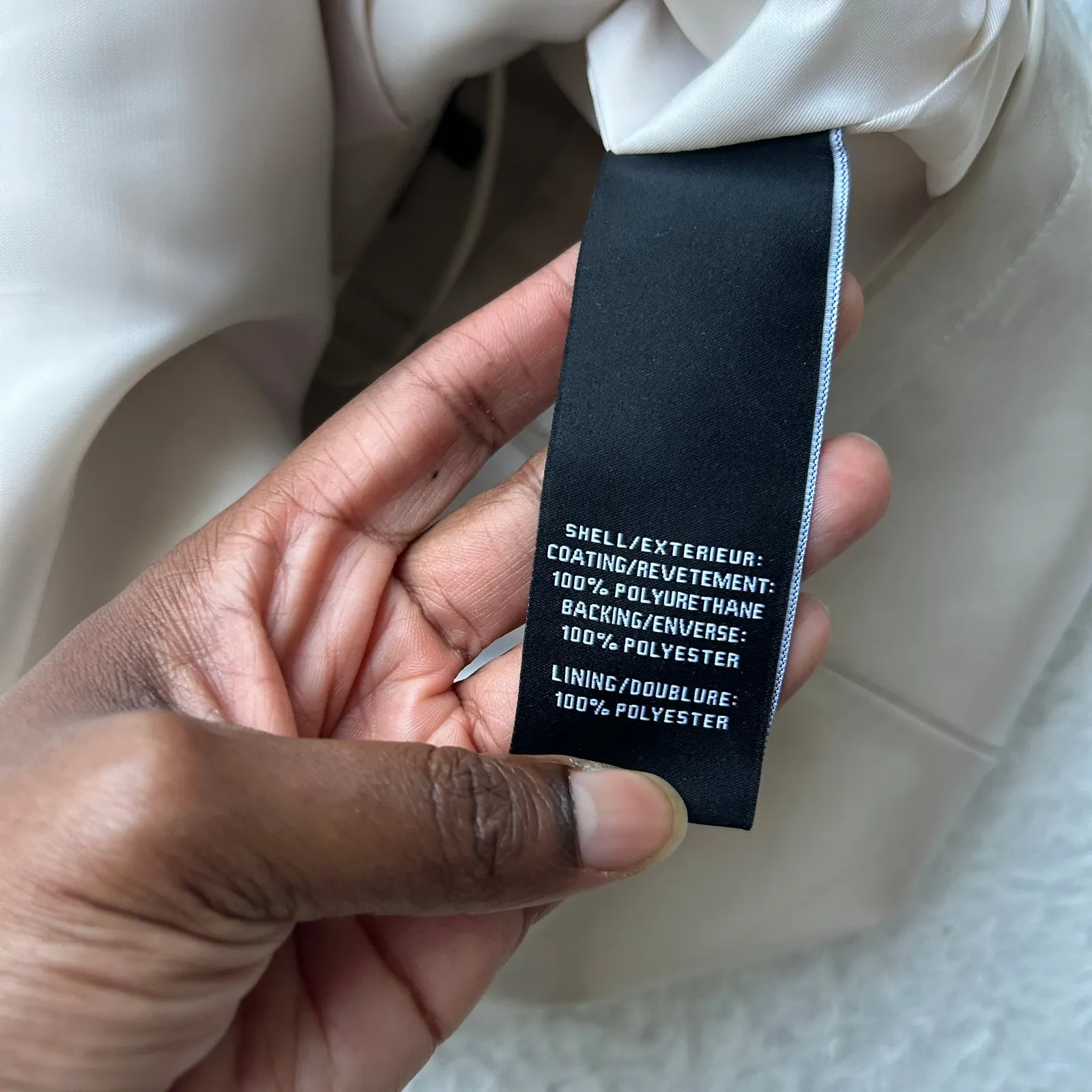 7 For All Mankind High Waisted Cream Faux Leather Mini Skirt Size Small - Image 5