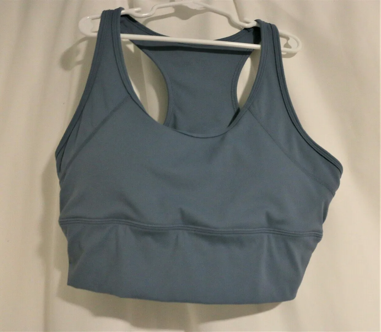 S Blue Sports Bra Lightly Padded Workout Top Activewear Bra Yoga Medium Impact - Image 2