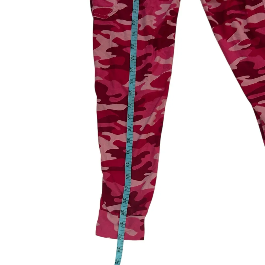 Gorpcore Cozy Fall Soft Stretch Pink Camouflage Cargo Elastic Waist Pull - Image 4