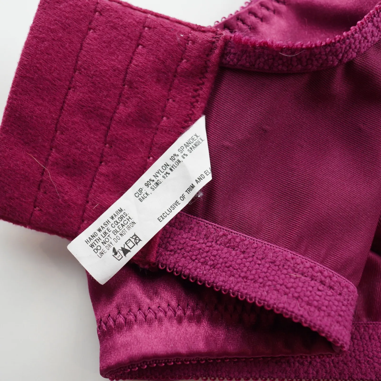 Bali 38C Bra Burgundy Satin Full Coverage Smoothing Comfort Minimizer - Image 6