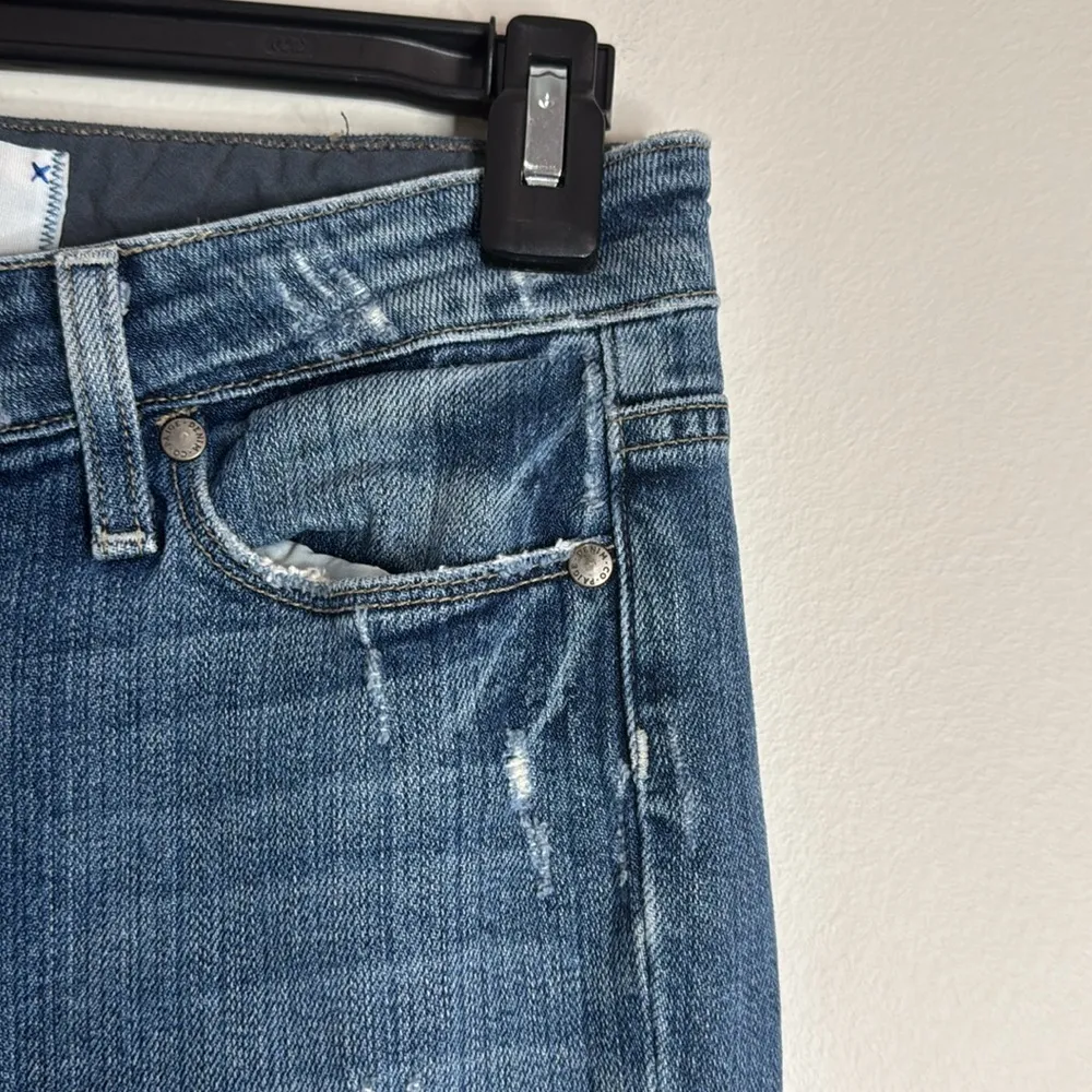 PAIGE Hoxton Ankle Peg Blue Distressed Skinny Jeans Beachwood Wash size 24 - Image 8