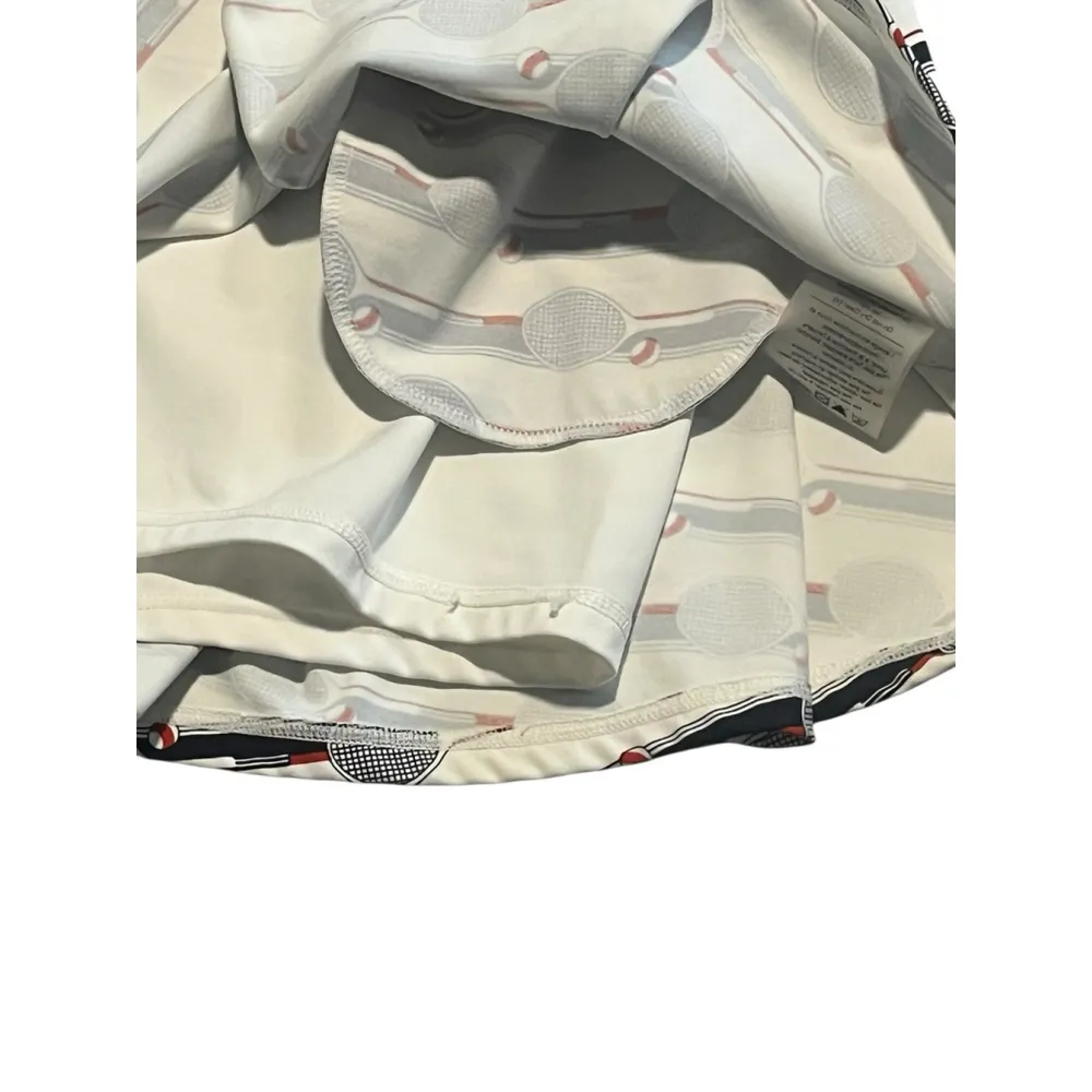 The Upside Skort Womens L Red White Blue Pleated Tennis Print Short Lined Skirt Size L - Image 4