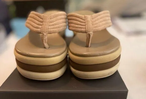 Vince Camuto Perseena wedge sandals; Tortilla; women’s size 6.5; GUC - Image 2