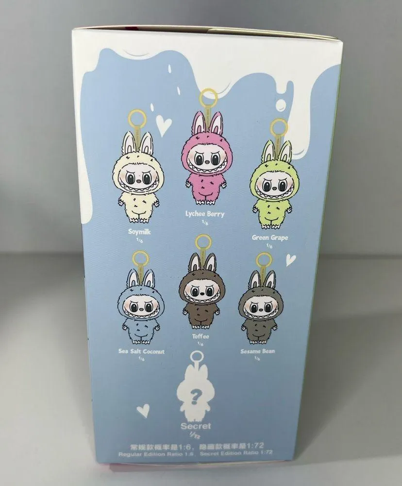 Pop Mart The Monsters Exciting Macaron Sesame Bean Labubu Blind Box Keychain Gray - Image 9