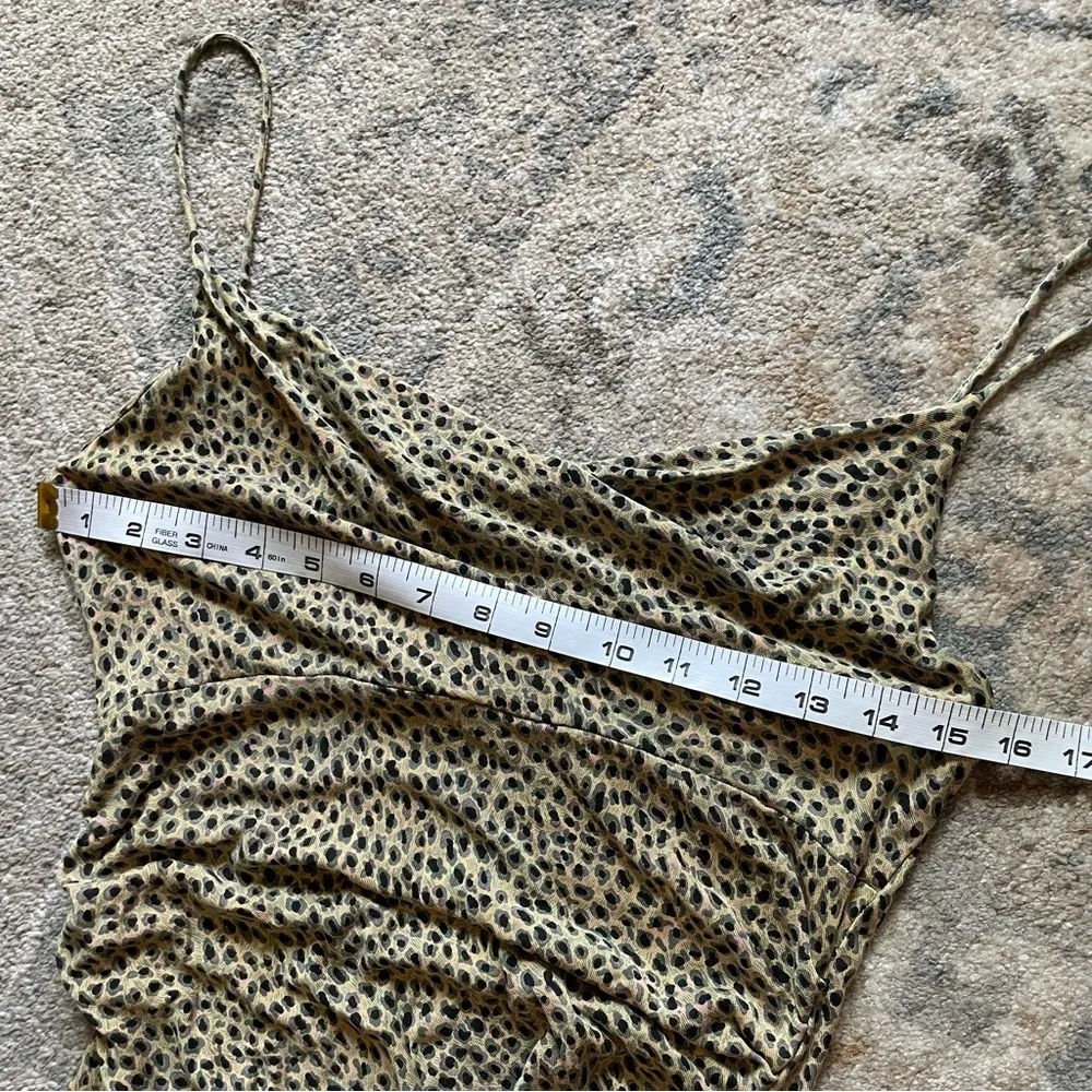 Diane Von Furstenburg 90s Vintage Stretch Silk Draped Cowl Neck Midi Slip Dress - Image 8