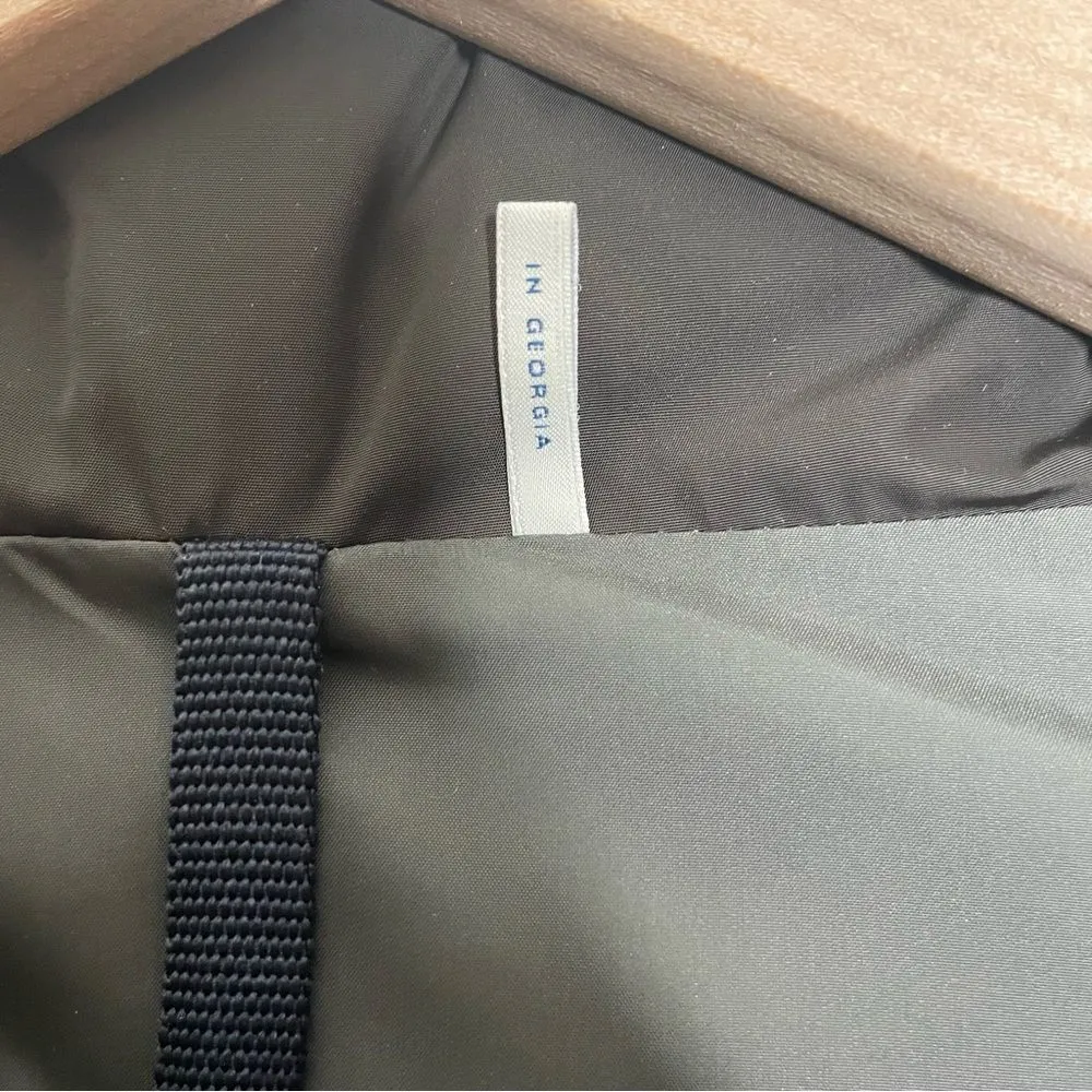 Moncler Petrea Quilted Puffer Jacket Feather Pure Goose Down Black XS Dark Grey - Image 9