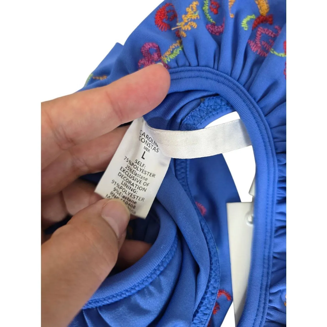 Carolina Constas Anastasia Multi Marisol Bikini Bottom Large Swimsuit REVOLVE Blue - Image 4