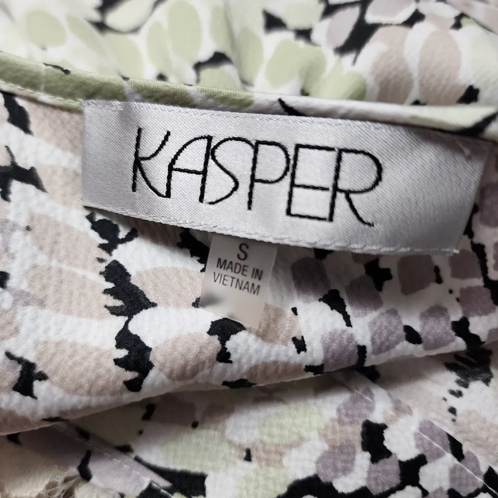 Kasper Celadon Mosaic Print Shell Size Small - Image 6