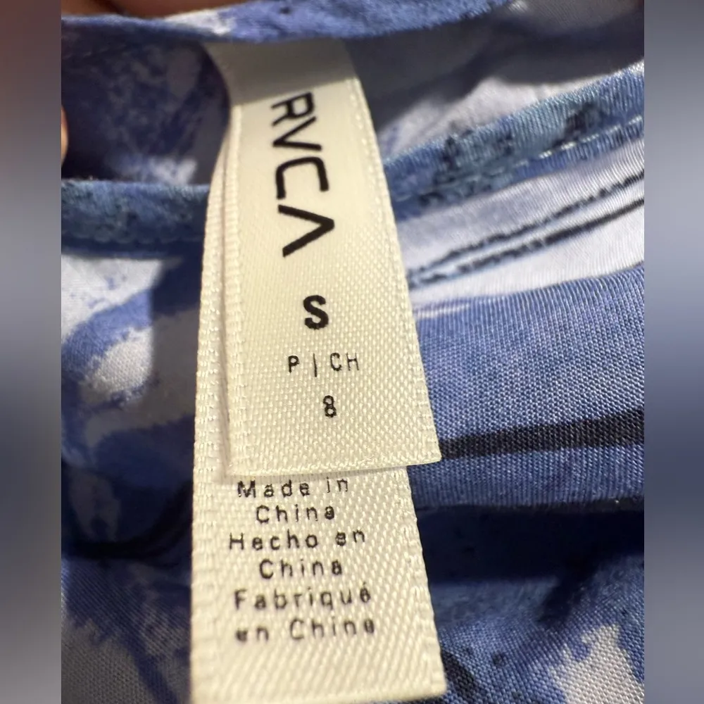 RVCA Women's Blue Patterned Dress Size Small - Image 6