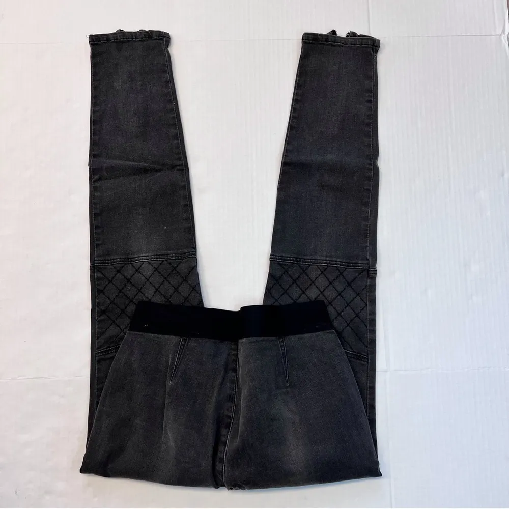 CAbi Vintage Gray‎ Elastic Waist Pull On Slim Fit Ankle Zip Jeggings Size 10 - Image 4