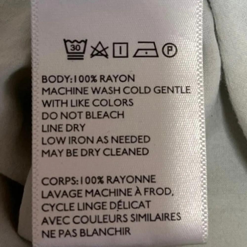 Silence + Noise White Collared V-Neck Dolman Sleeve Pockets Shirt Tunic Top Sz M - Image 4