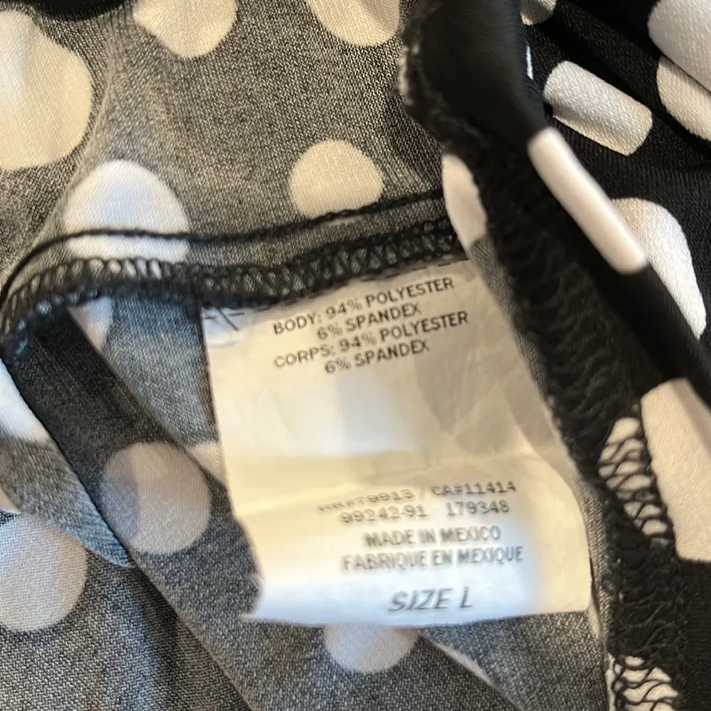 Motherhood Maternity Black White Polka Dot Sleeveless Nursing Dress - Image 9