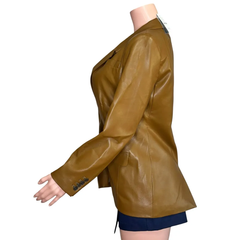 J.CREW Willa Faux Leather Blazer, Rich Coffee, 4 (US) - Image 11