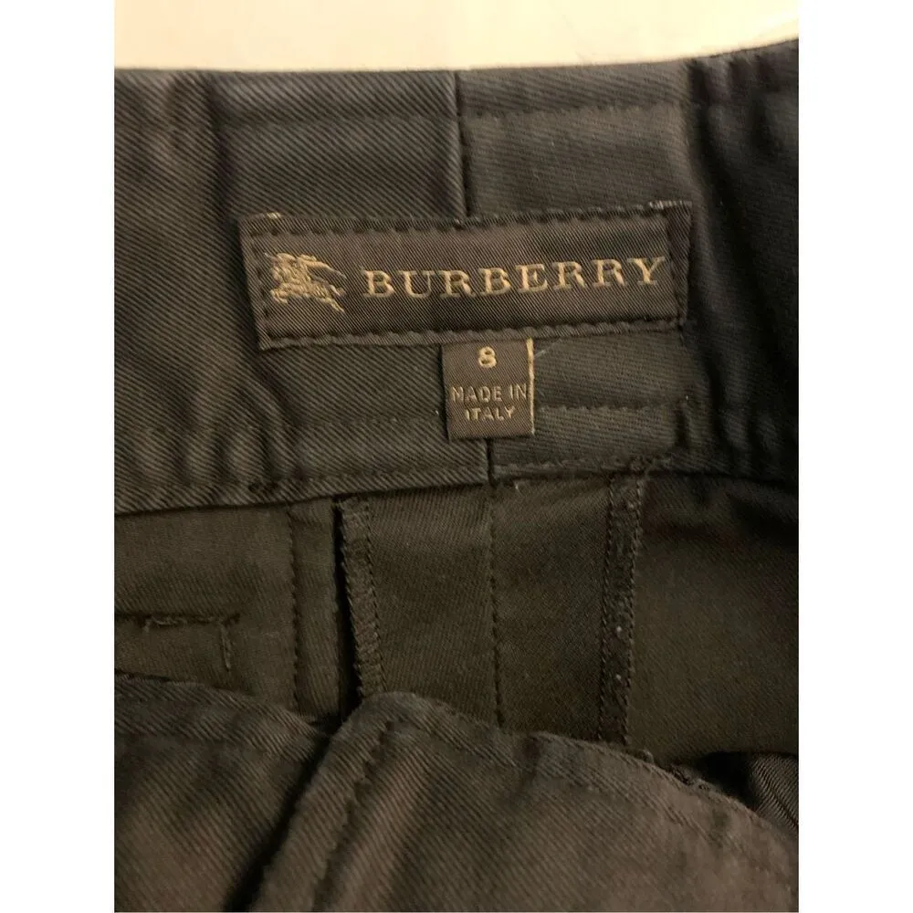 Burberry  cotton black pants women's size 8 - Image 6