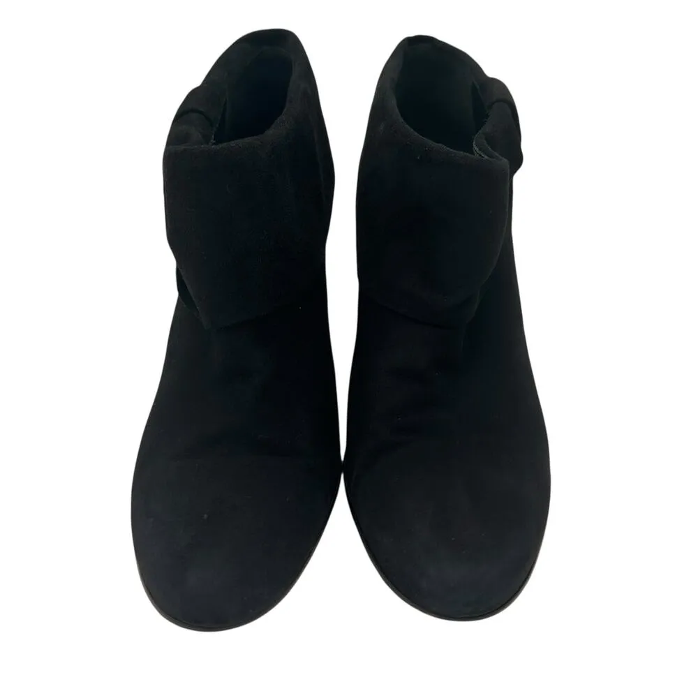 Kate Spade Black Leather Suede Bow Cuff Booties Size 9 - Image 3