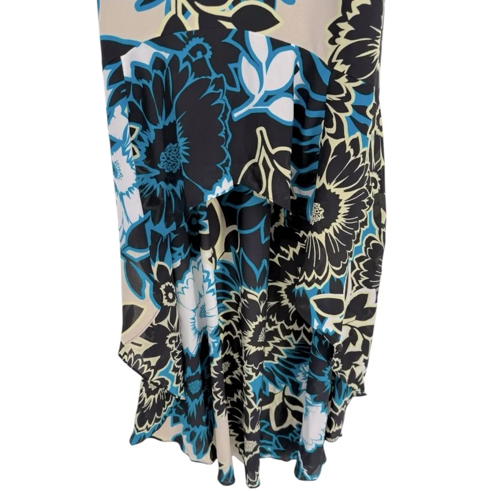 Marciano 100% Silk Floral Print High‎ Low Slip Dress Size XS Coquette Feminine - Image 14