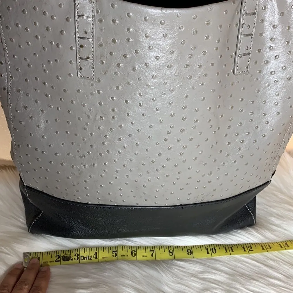 Halogen Gray & Black Leather Tote - Image 4