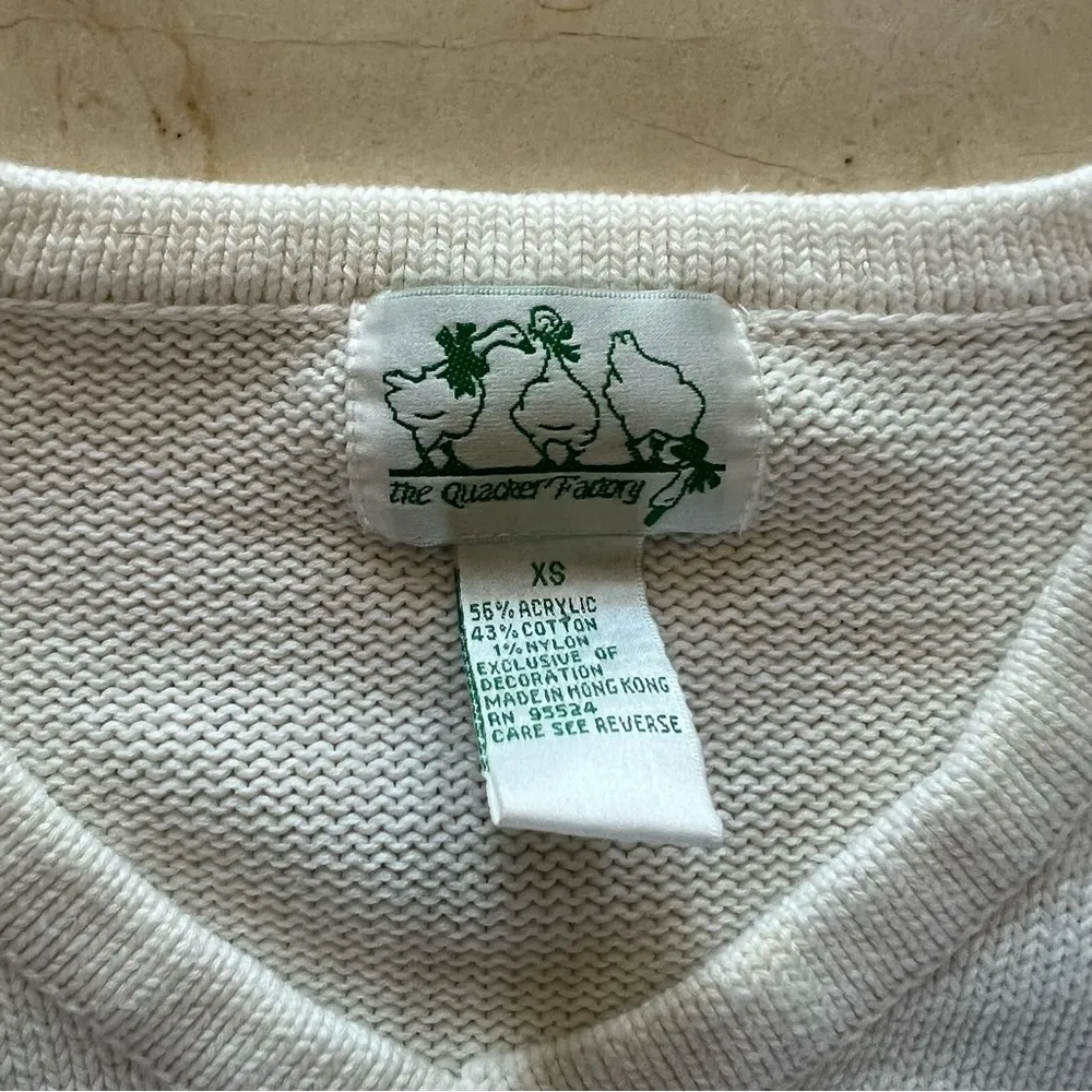 Quacker Factory The  Like New St. Patrick’s Day Bear Sweater Sz XS - Image 3