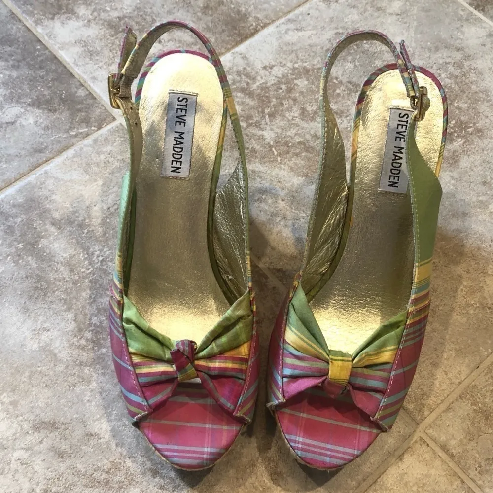 Steve Madden Cerona plaid wedges esp… - Image 3
