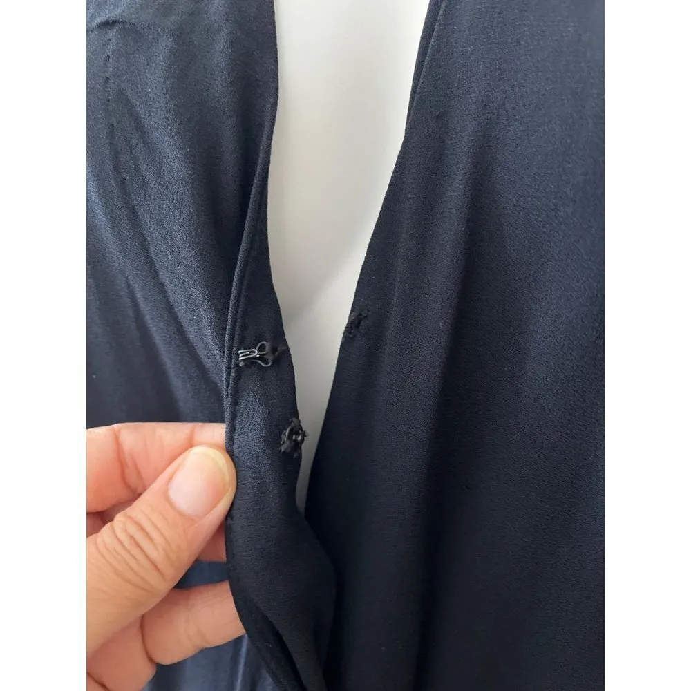 A.L.C. Sleeveless tuxedo Black Vneck wrap style Blazer Jumpsuit pantsuit XS - Image 6