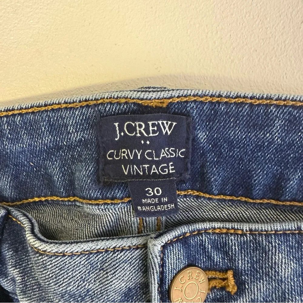 J. Crew Curvy Classic Vintage Classic Women's Jeans Straight Taper Size 30 NWT - Image 3
