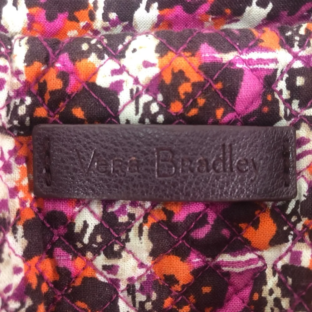 Vera Bradley Hadley Tote Purse Bag Pink Plaid Picnic Boho Art VBL16 Tweed - Image 4