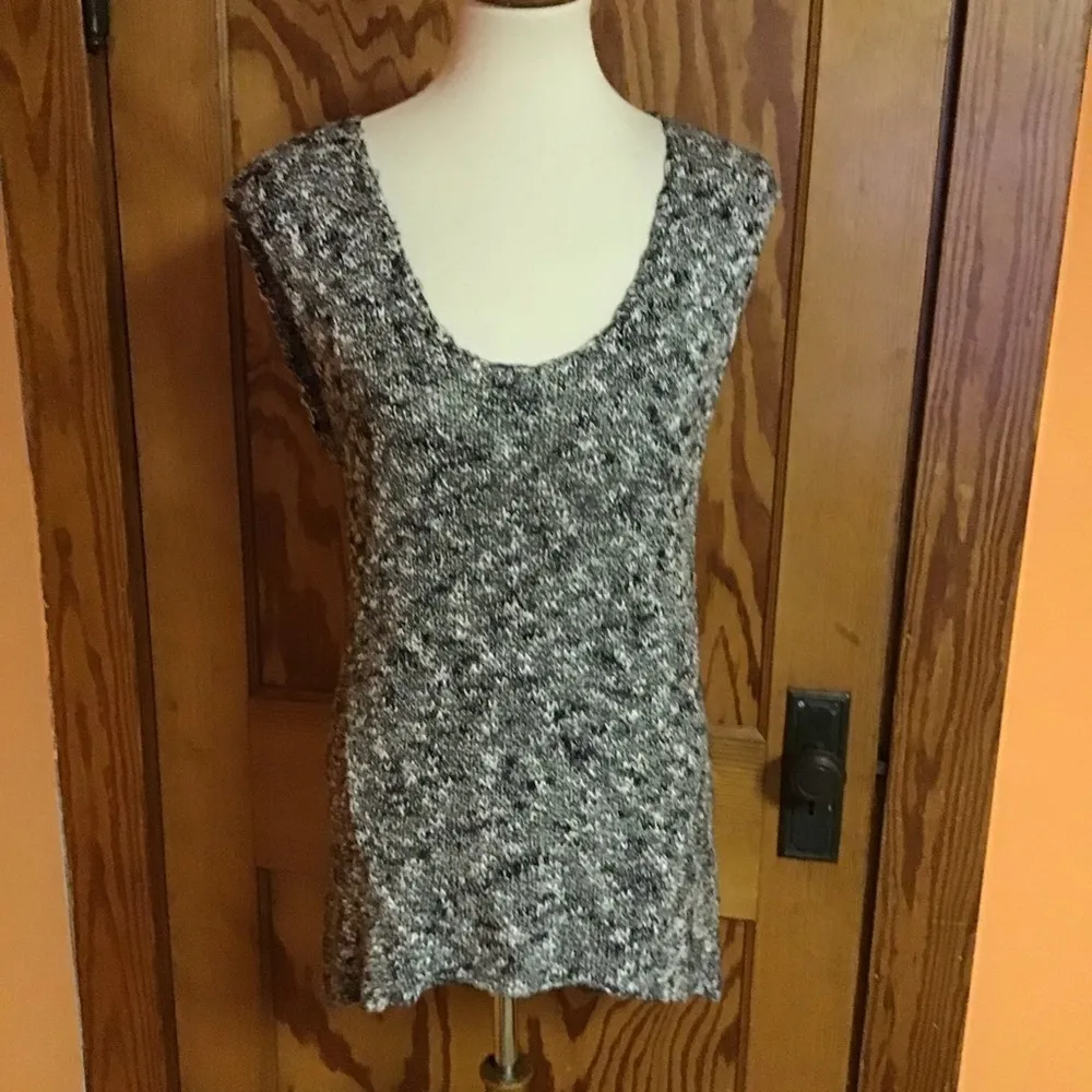 Velvet plunging tunic sweater Gray Size L - Image 5