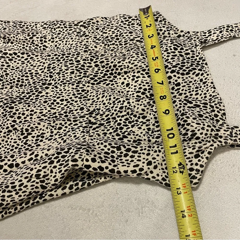 American Eagle Outfitters Linen Cotton Animal Print Lined Jumper Dress Women’s S - Image 11