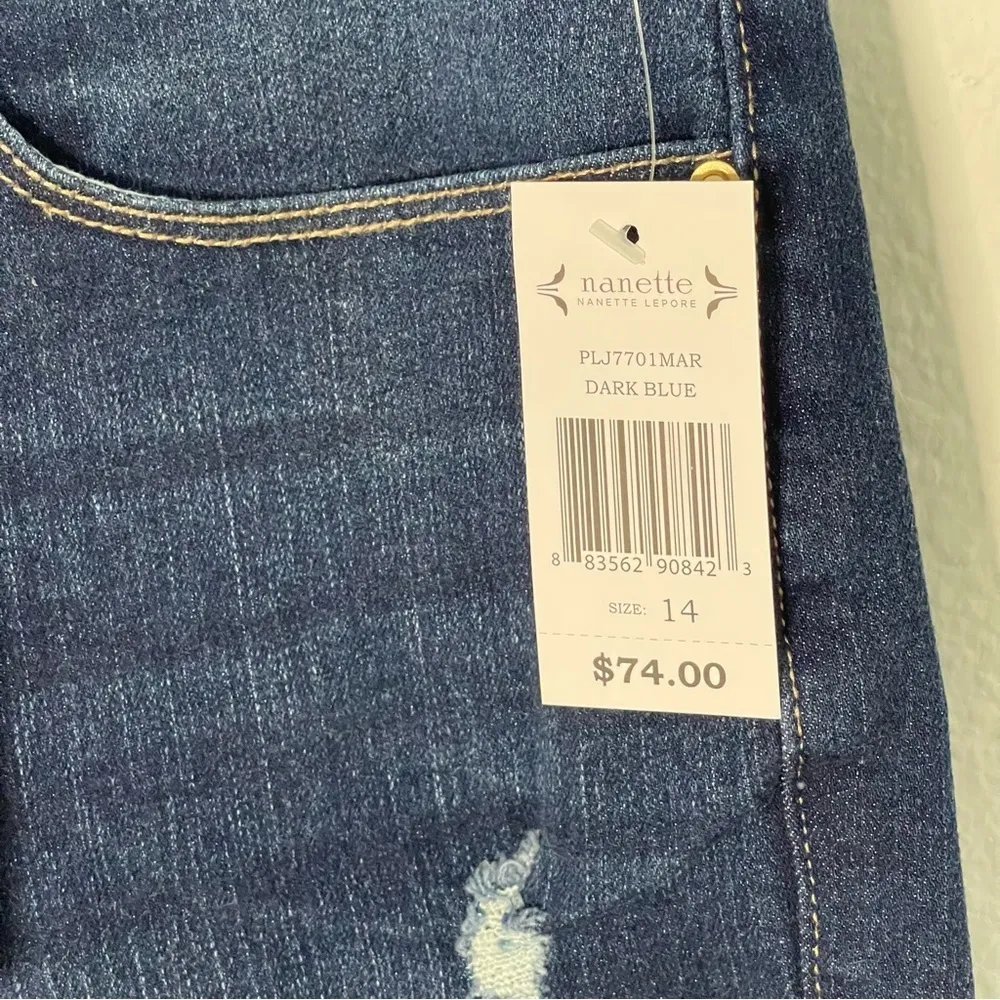 NANETTE LEPORE Plus Belle High Rise Ankle Skinny Jeans plus size 14 NWT - Image 3