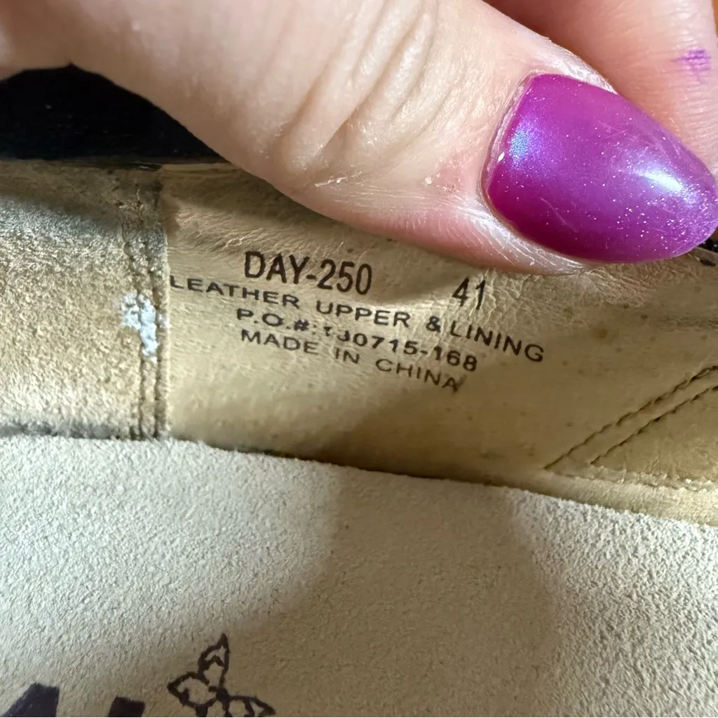 Alegria Dayna Mary Jane Leather Purple Blue Matte Crackle Comfort Casual Shoe 41 - Image 8