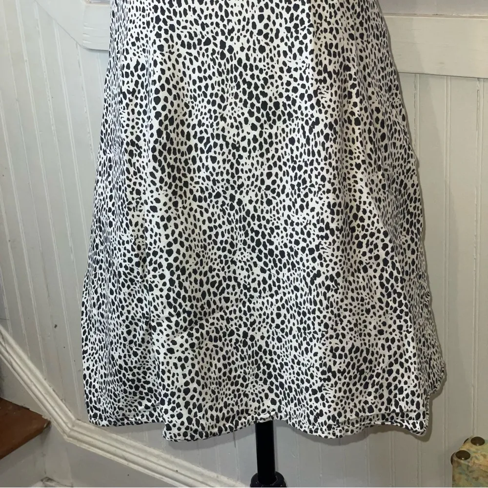 American Eagle Outfitters Linen Cotton Animal Print Lined Jumper Dress Women’s S - Image 4