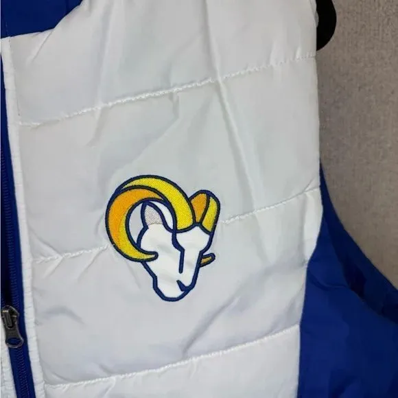 Los Angeles Rams NFL G-III Women's Full-Zip Puffer Vest NWT‎ - Image 2