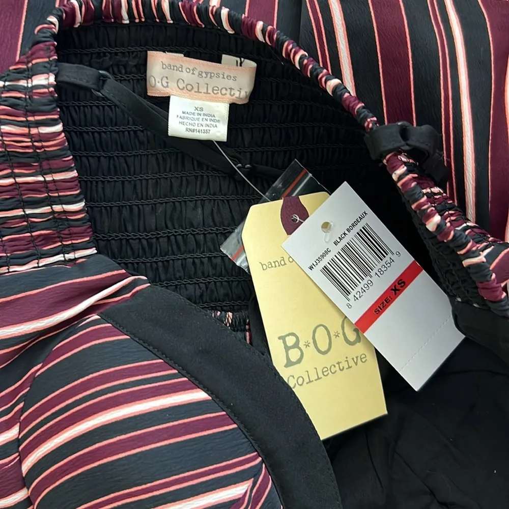 NWT Band of Gypsies Striped Ruffle Hem Dress - Image 10