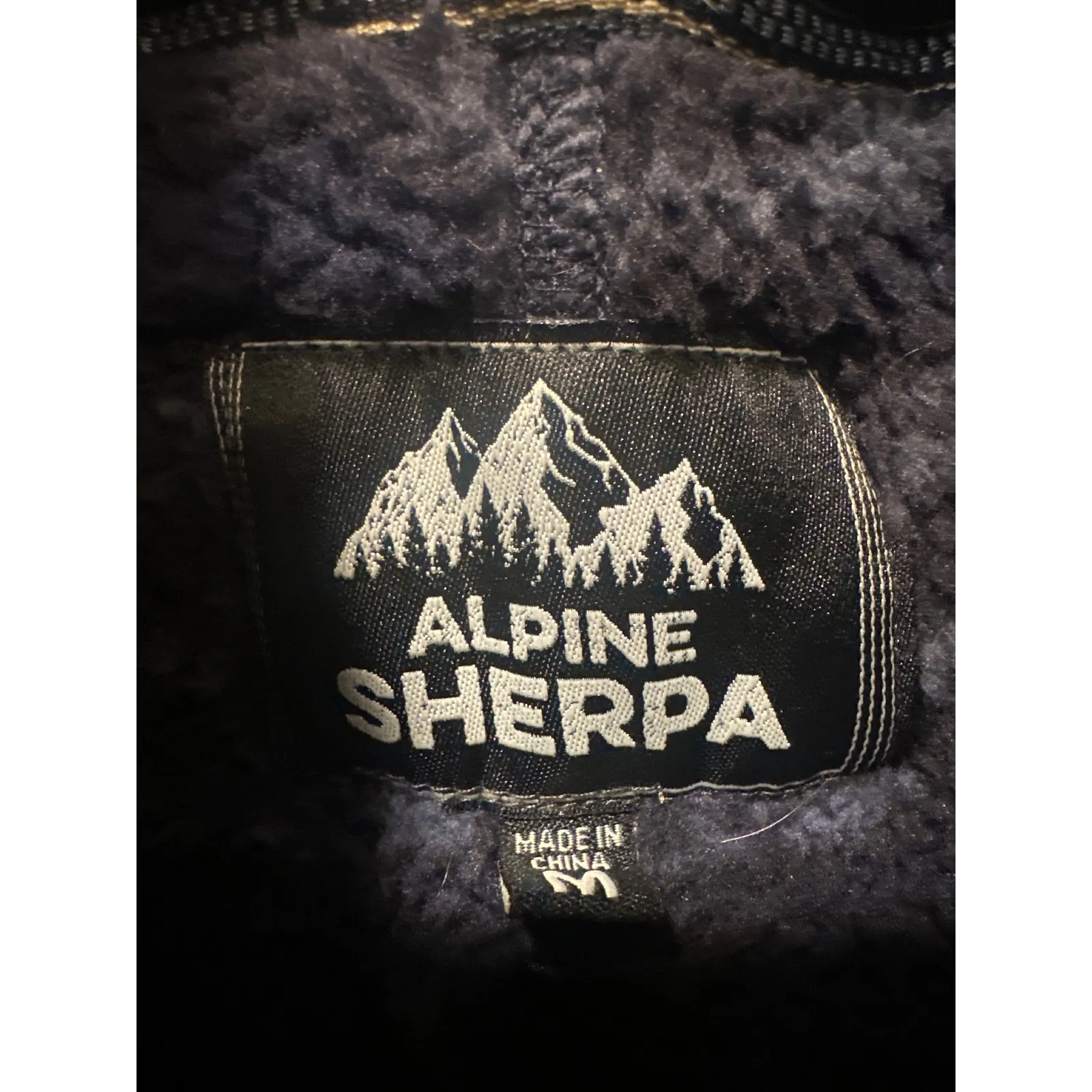 Alpine Sherpa Women's Pullover Fleece Jacket Navy 1/4 zip Blue winter Size M Size M - Image 5