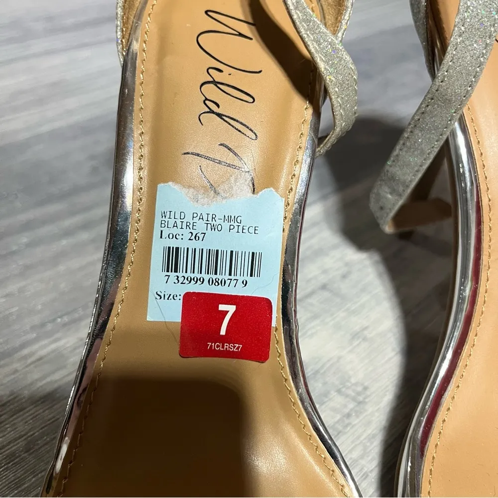 Wild Pair Blair Women's Silver Heels; 7 - Image 2