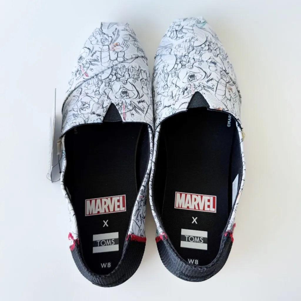 Toms Marvel Concept Print Alpargata Slip On Shoes Womens Size 8 Disney Avengers - Image 11